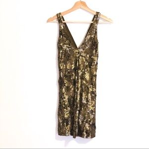 Gold sequin French Connection dress (size 4)